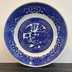 Blue and White Ceramic Asian Decor Plate